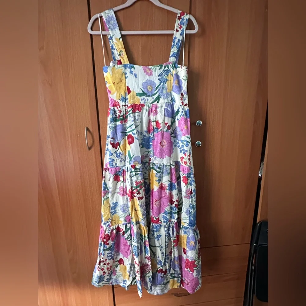 Zara Midi Floral dress size M - Picture 4 of 7